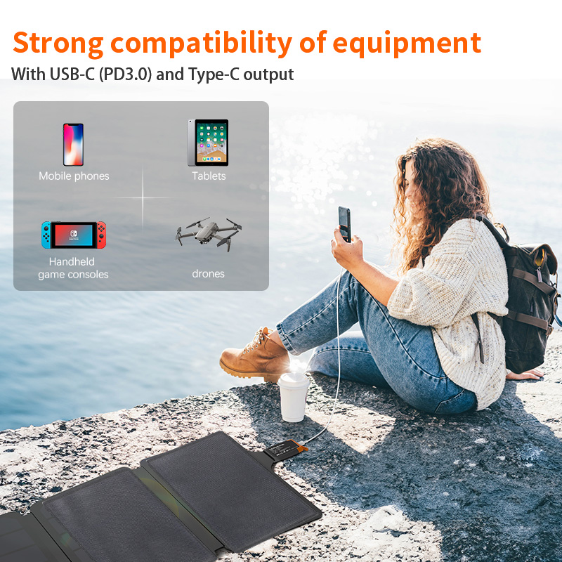 แผงโซลาร์เซลล์พับได้ 40 วัตต์  - Drone Solar Charger บทวิจารณ์และราคา
